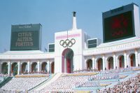 Олимпийский стадион в Лос-Анджелесе, 1984 год.