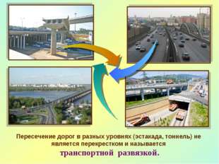 Пересечение дорог в разных уровнях (эстакада, тоннель) не является перекрестк