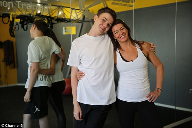 McGuire, 15, likes to workout three times a week with his celebrity trainer which he doesn