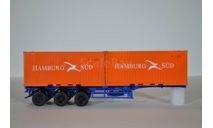 контейнер 20 футов  Hamburg Sud с  полуприцепом-контейнеровозом МАЗ-938920, сборная модель автомобиля, scale43, AVD Models