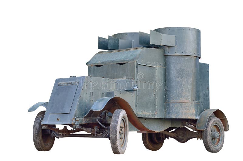 Armored car. Austin-Putilovets - an armored car, which was adopted by the Russian army during the First World War royalty free stock image
