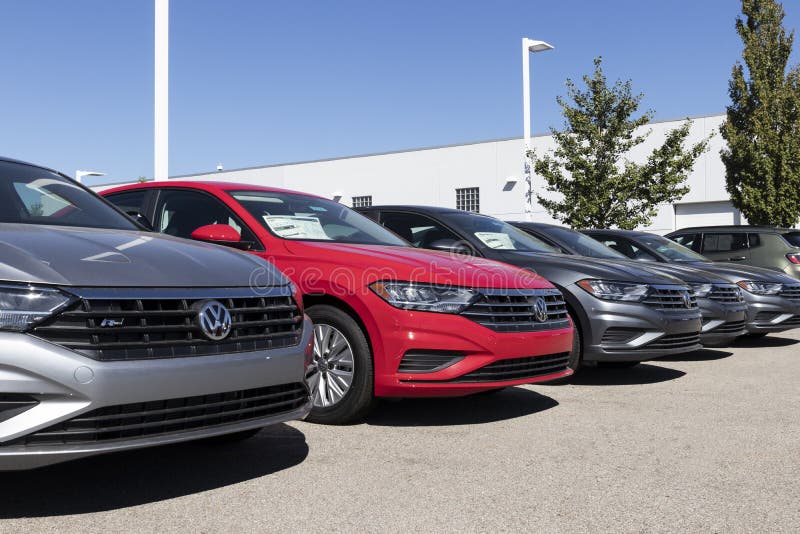 Volkswagen Cars and SUV Dealership. VW is among the world`s largest car manufacturers. Avon - Circa September 2020: Volkswagen Cars and SUV Dealership. VW is stock image