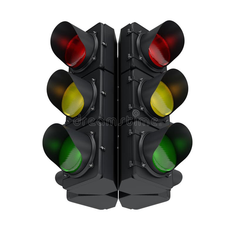 Black traffic light stock illustration