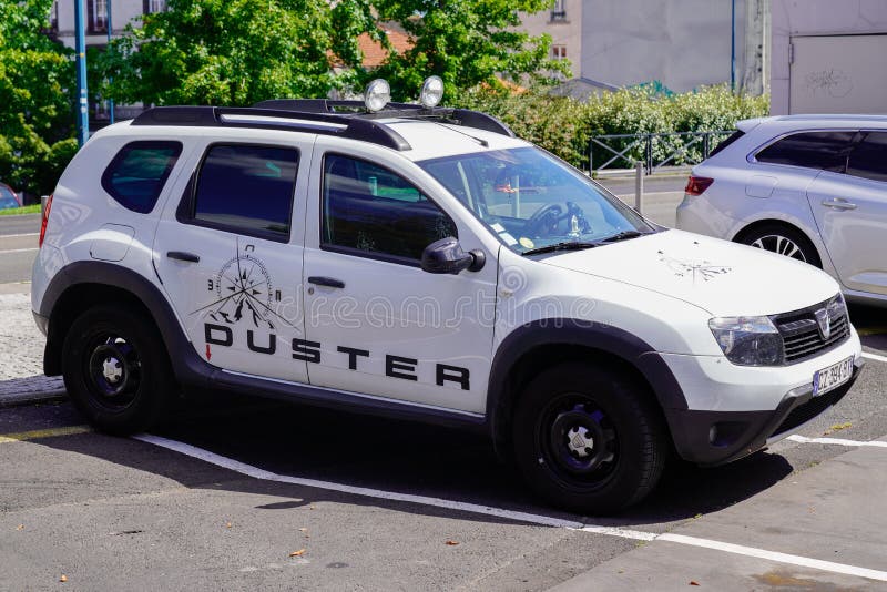 Bordeaux , Aquitaine / France - 08 04 2020 : Dacia Duster car SUV with adventure text and sign logo of limited model. Bordeaux ,  Aquitaine / France - 08 04 2020 stock images