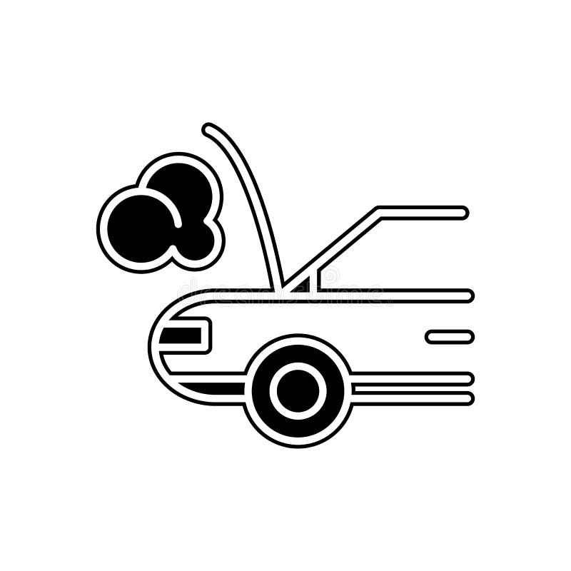 Car broken down icon. Element of Cars service and repair parts for mobile concept and web apps icon. Glyph, flat line icon for. Website design and development vector illustration