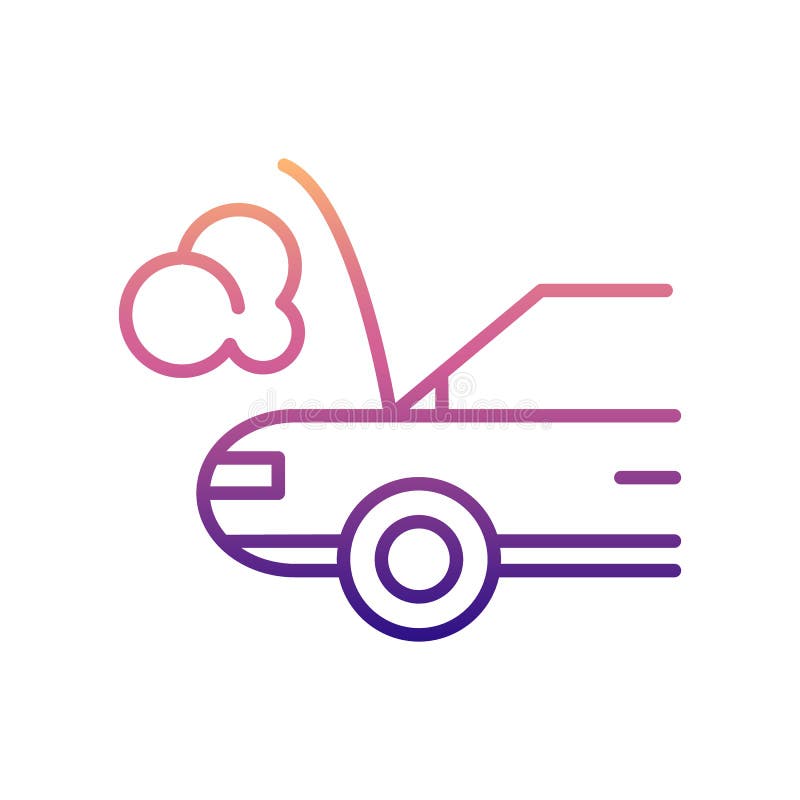 Car broken down nolan icon. Simple thin line, outline vector of Cars service and repair parts icons for ui and ux, website or. Mobile application on white vector illustration