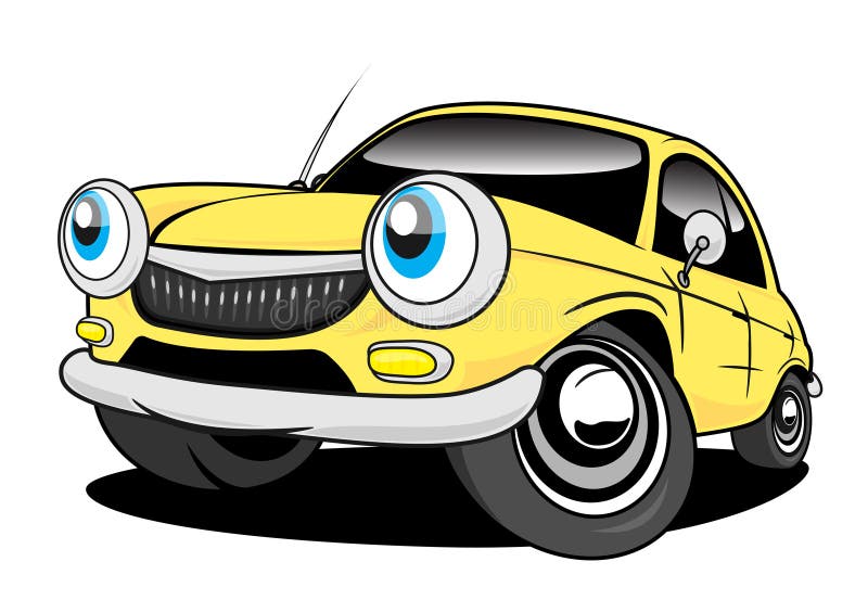 Cartoon car. The cartoon car with emotion royalty free illustration