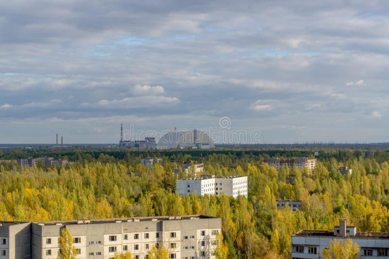 City ghost Pripyat. Chernobyl Exclusion Zone. The accident at the Chernobyl nuclear power plant. royalty free stock image