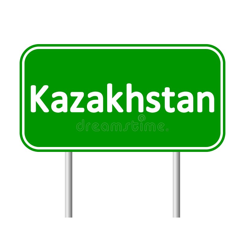 Kazakhstan road sign. vector illustration