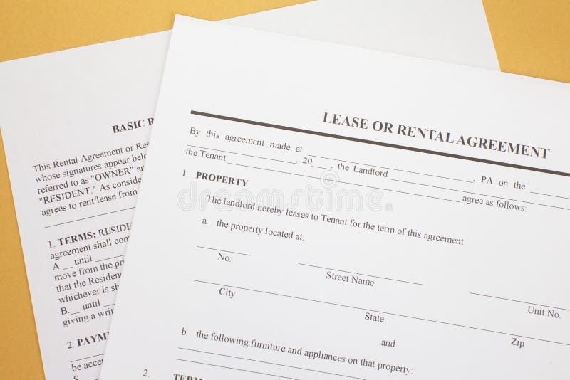 Lease agreement royalty free stock image