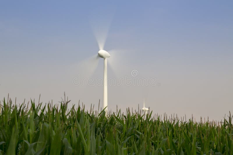 Long exposure of a wind wheel stock photos