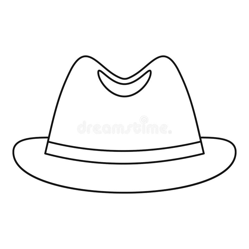 Man hat icon, outline style. Man hat icon. Outline illustration of man hat vector icon for web vector illustration