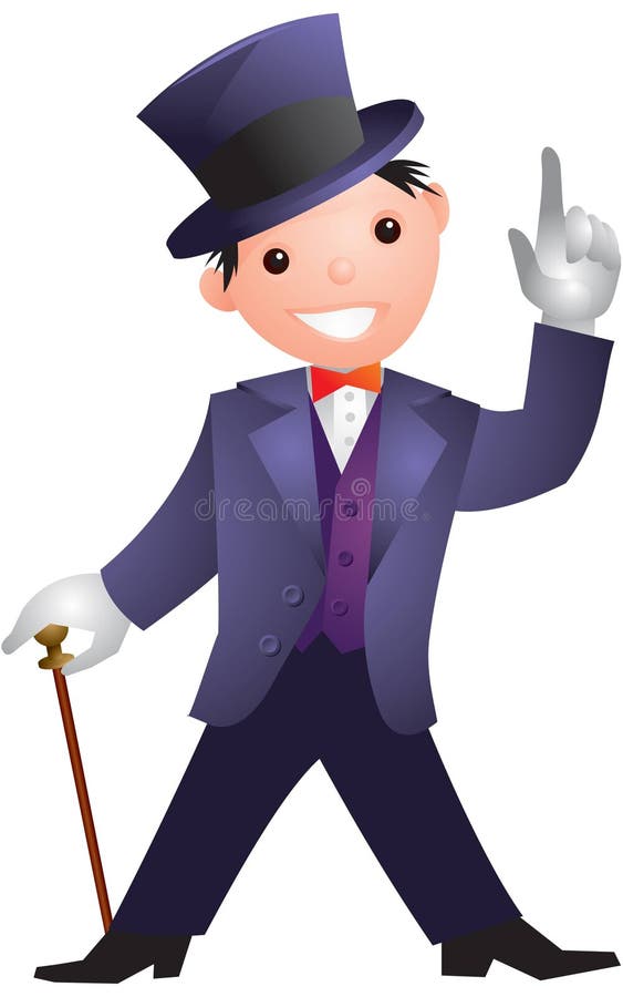 Man in a top hat. The cheerful man in a top hat, image royalty free illustration