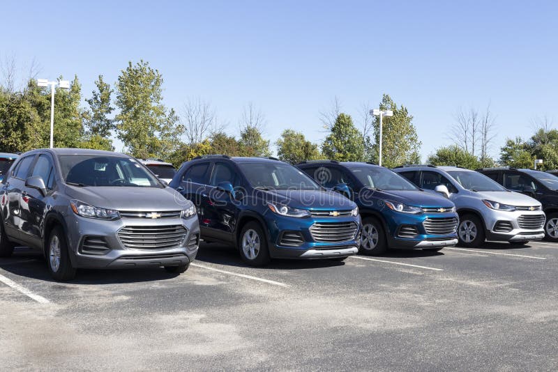 Chevrolet Trax SUV crossover on display at a dealership. Chevy is a Division of General Motors. Plainfield - Circa September 2020: Chevrolet Trax SUV crossover royalty free stock images