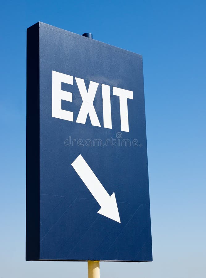 Tall Exit Sign royalty free stock photo