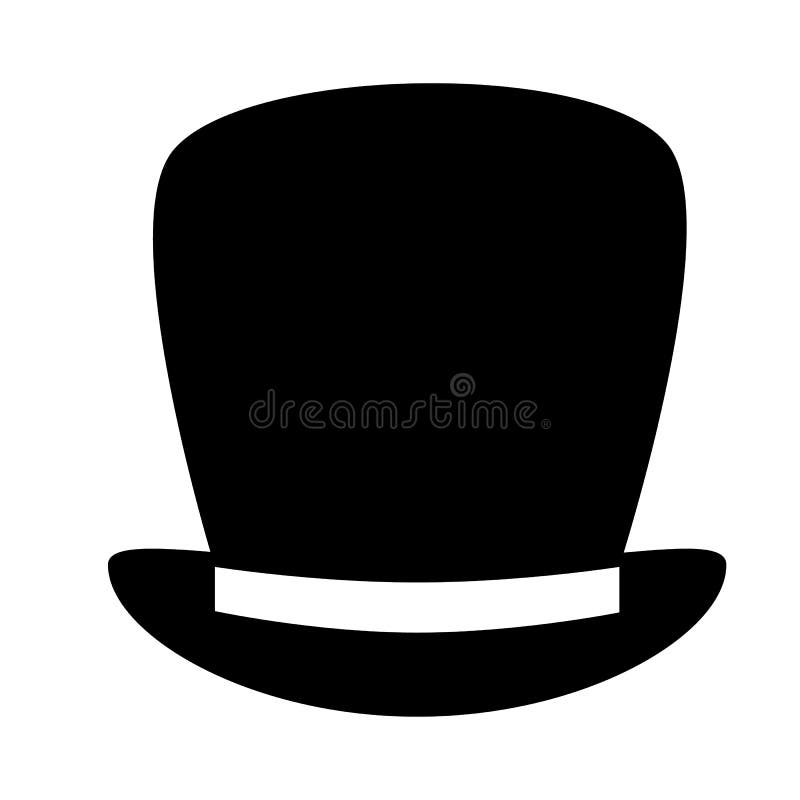 Top hat icon on white background. flat style. magician man hat symbol. top hat sign. Top hat icon on white background. magician man hat symbol. top hat sign vector illustration