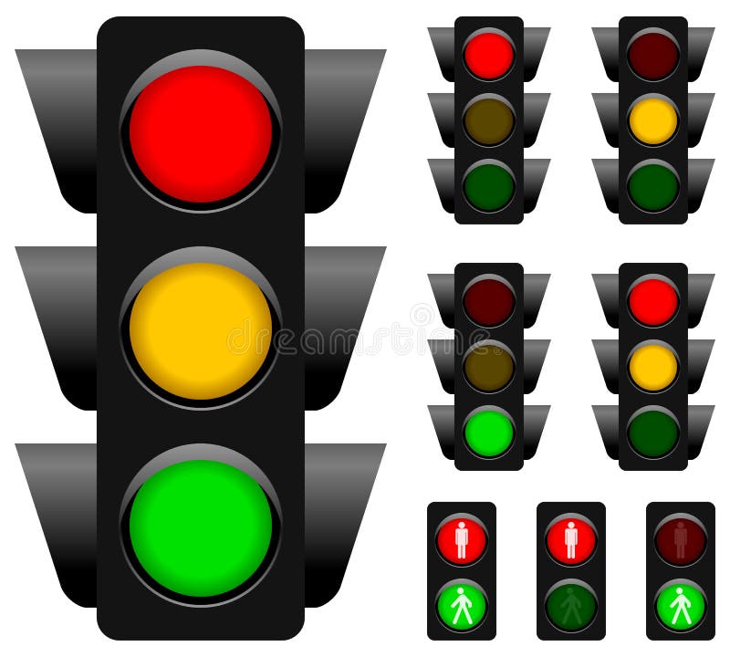 Traffic Light Collection stock illustration