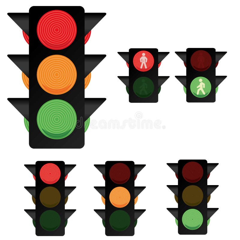 Traffic Light Collection 2 vector illustration