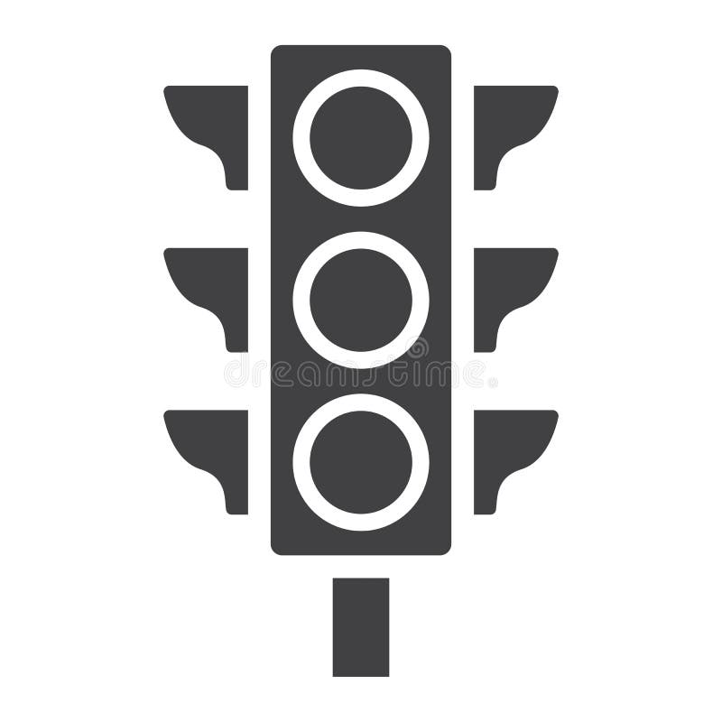 Traffic light glyph icon, stoplight and navigation vector illustration