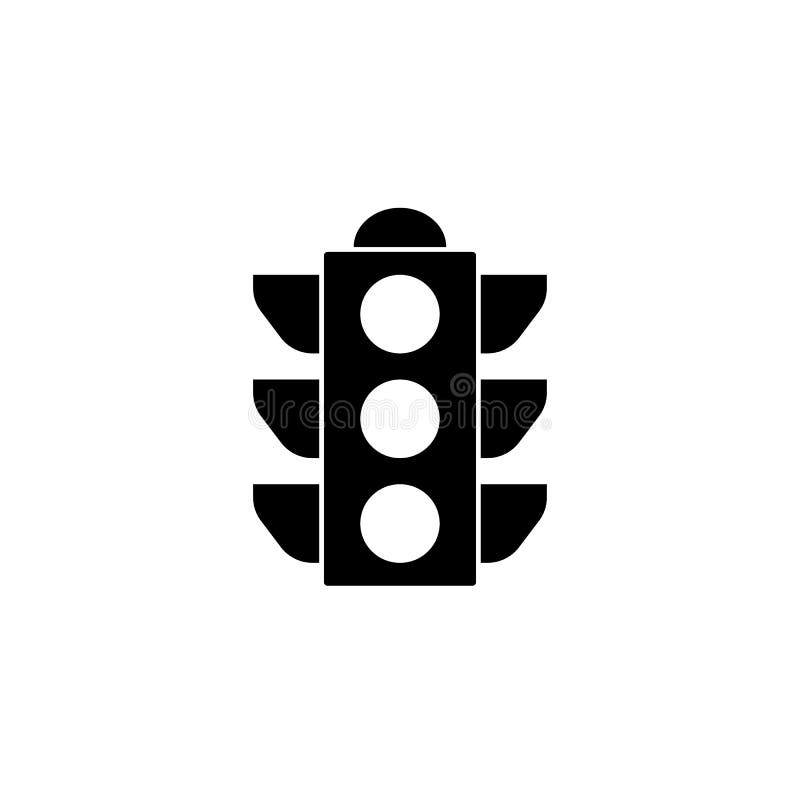 Traffic light solid icon, stoplight and navigation stock illustration