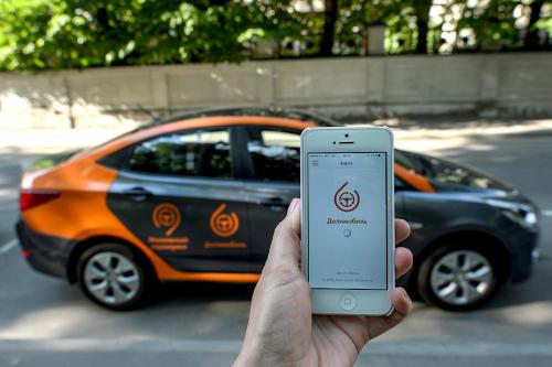 Delimobil car sharing in Moscow