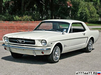 1964 Ford  Mustang Hardtop 260  = 178 км/ч. 166 л.с. 10.3 сек.
