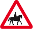 Accompanied horses or ponies road sign