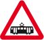 Trams Crossing Road Sign