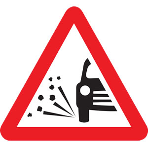 Loose chippng road sign 