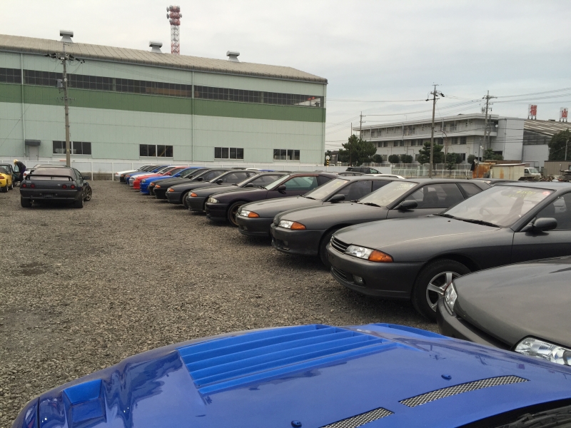 Nissan Skylines yard in Japan
